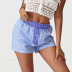 Plaid Patchwork Loose Lounge Short