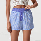 Plaid Patchwork Loose Lounge Short
