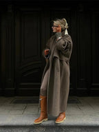 Plaid Pattern Casual Turn-Down Overcoat
