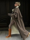 Plaid Pattern Casual Turn-Down Overcoat