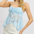 Plaid Ruffle Hem Crop Top