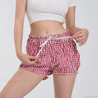 Plaid Ruffled Pajama Bloomer Short