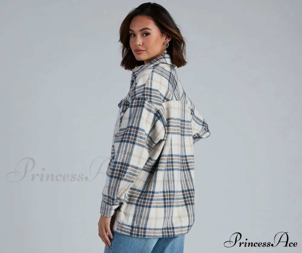 Plaid Shacket - Chill Out