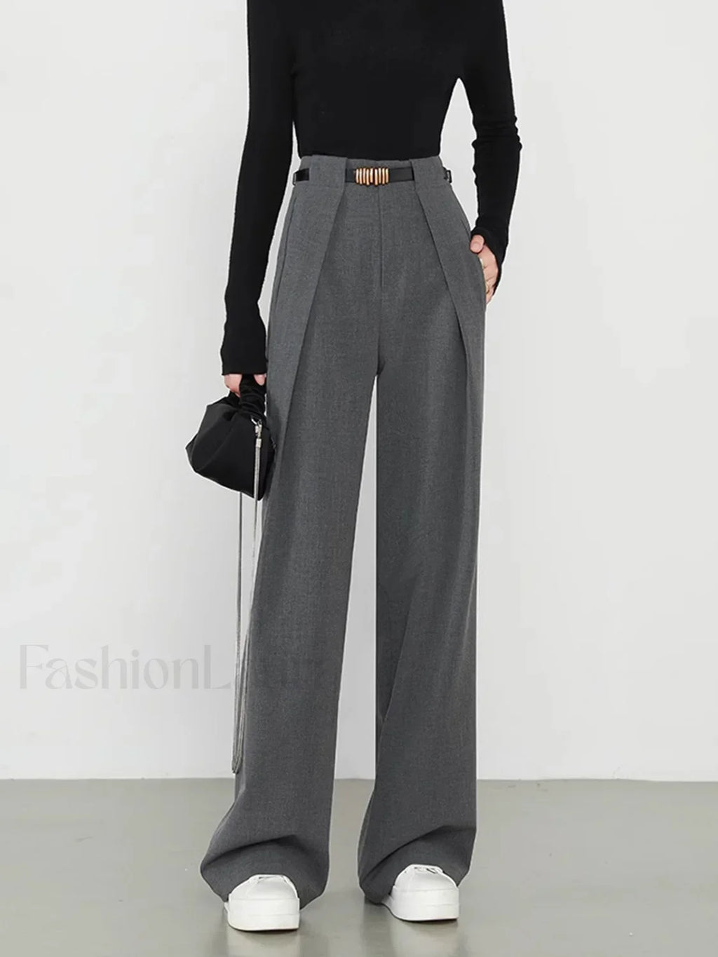 Plain Pockets Straight Pants