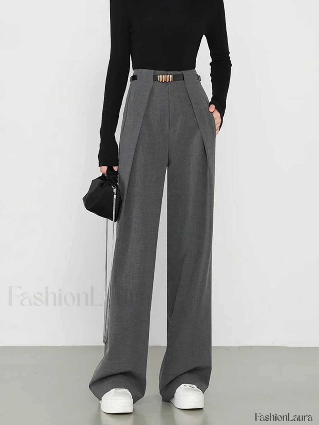 Plain Pockets Straight Pants