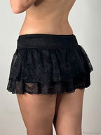 Pleated Flowy Grunge Style Skirt