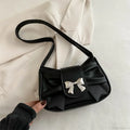 Pleated Korean Bow Shoulder Bag for Women