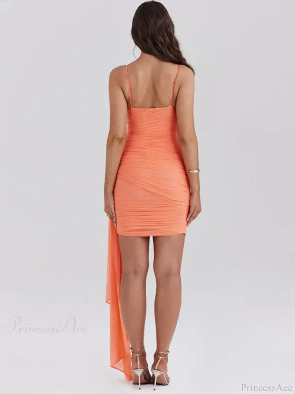 Pleated Ribbon Slim Bodycon Vacation Dress