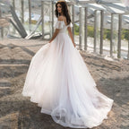 Plus Size Lace Spaghetti Strap Wedding Dress