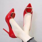Plus SizeFashion Pointed Platform Patent Leather Dress High Heels Pumps High Heel
