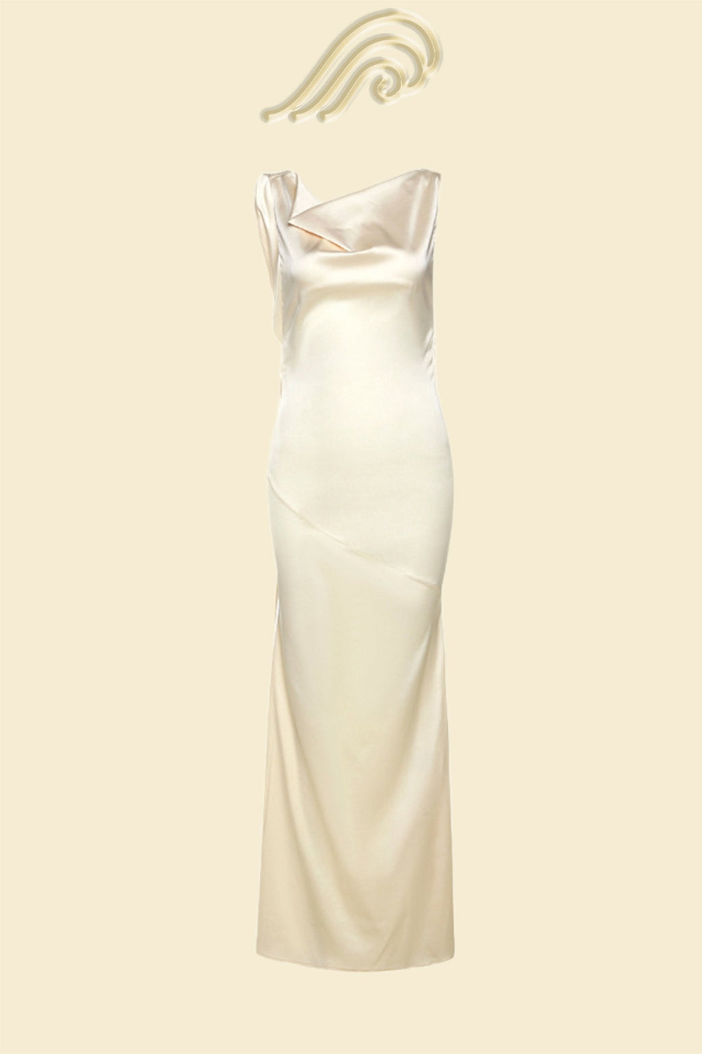 | Backless Satin Maxi Dress