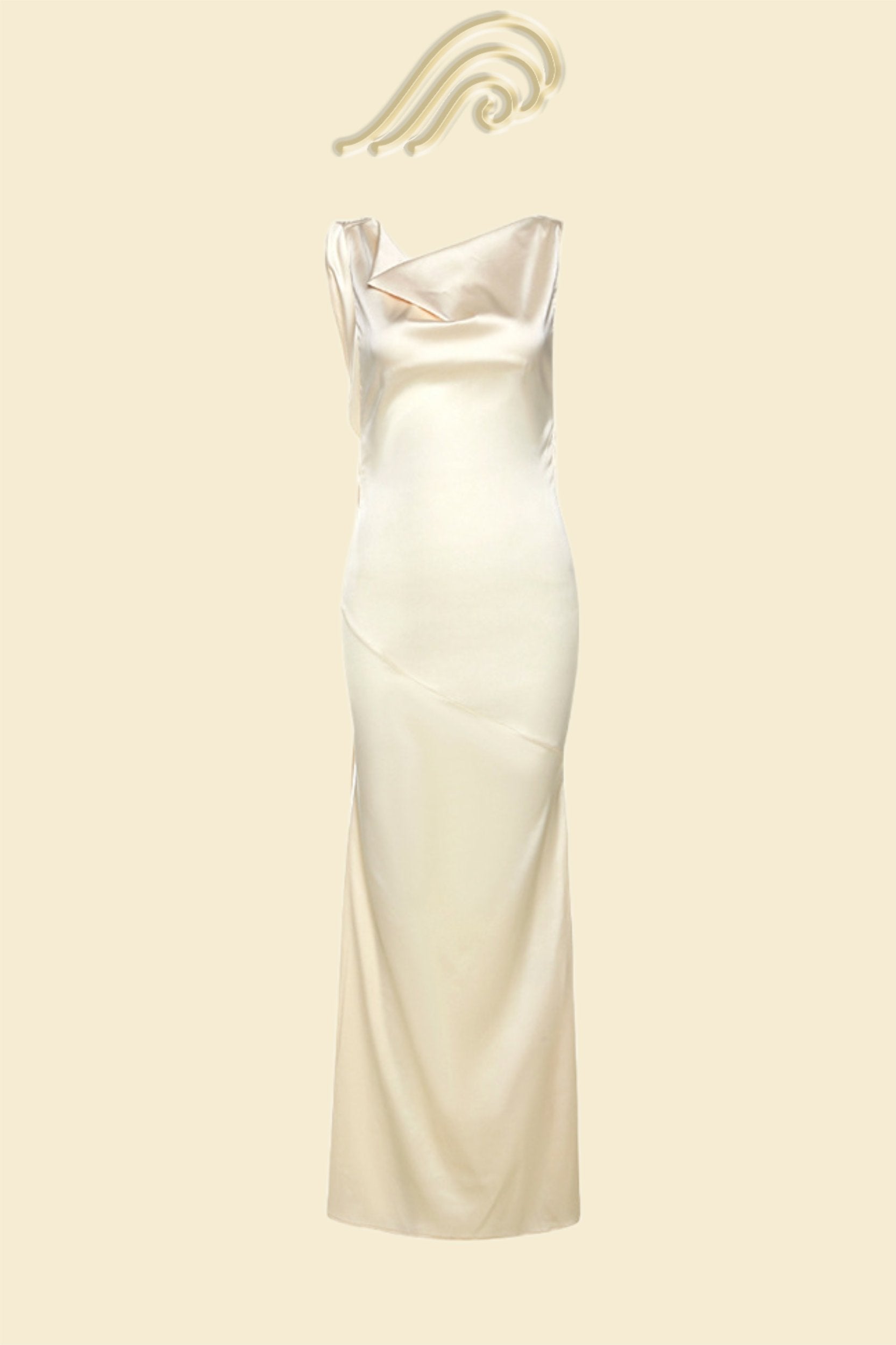 | Backless Satin Maxi Dress