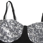 Glitter v neck mesh backless cami top  | Festival Outfits Women