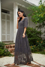 | Maxi Dress in Elegant Bloom