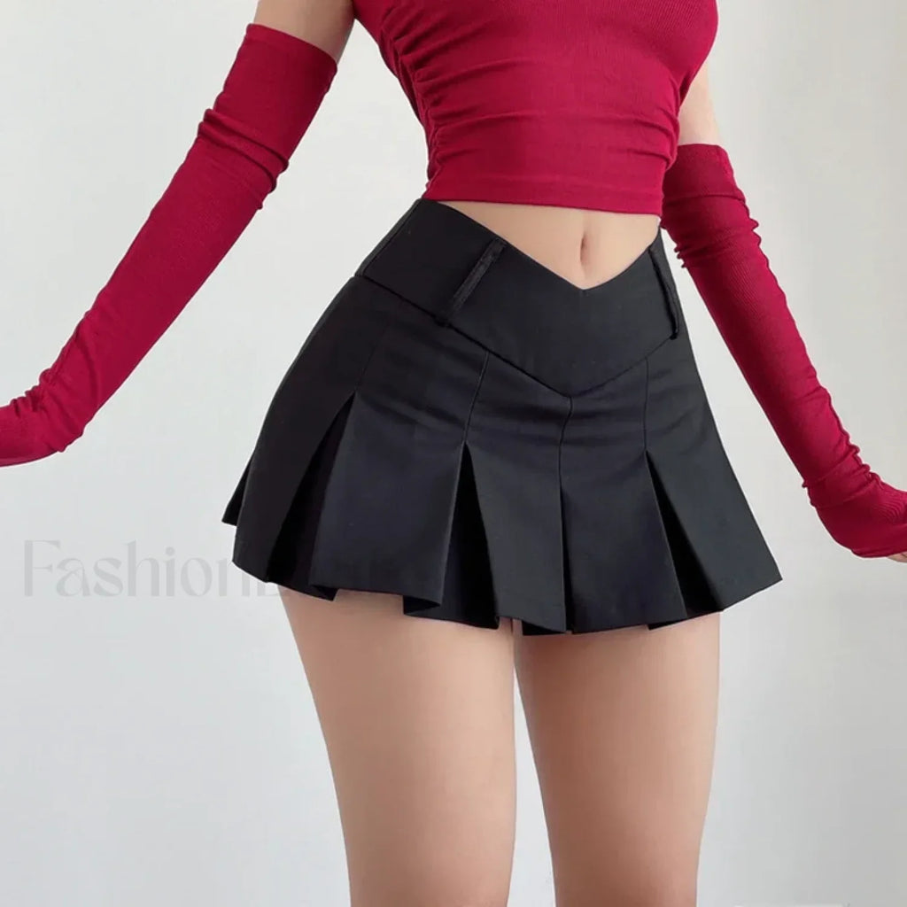 Preppy Micro Mini A-line Skirt