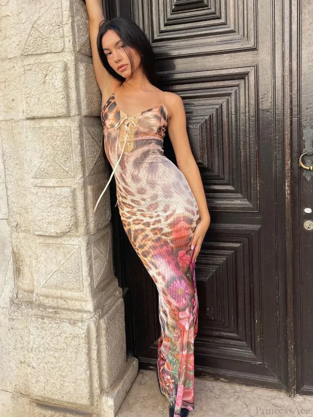 Print Elegant Maxi Vacation Dress