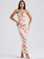 Print Slim Bodycon Elegant Maxi Vacation Dress