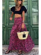 Printed A-Line Beach Skirt for Summer Casual Vacation