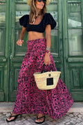 Printed A-Line Beach Skirt for Summer Casual Vacation