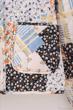 Printed Quilted Puffer Big Pocket Coat