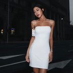 Square Neck Wide Strap Bandage Bodycon Sleeveless Mini Dress