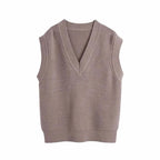 DressBetty - Women Warm V-neck Knit Vest Sweater