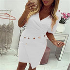 Lace Off Shoulder Cap Sleeve Waist Cutout Scalloped Hem Midi Dress