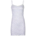 DressBetty - Summer Floral Print Flare Long Sleeve Mini Dress