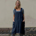 DressBetty - Female Square Cross Apron Dresses Women Cotton Linen Pinafore Dresses