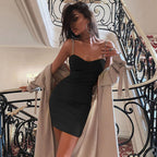 Sweetheart Chain Strap Bodycon Mini Dress