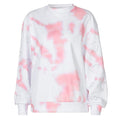 DressBetty - Y2K Pink Tie Dye Hoodies Loose Oversized Long Sleeve O-Neck Sweatshirt Autumn Winter Women Clothes Patchwork Pullover Streetwear