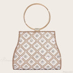 PU Rhinestone Clutch Bag for Women Party Wedding Fashion