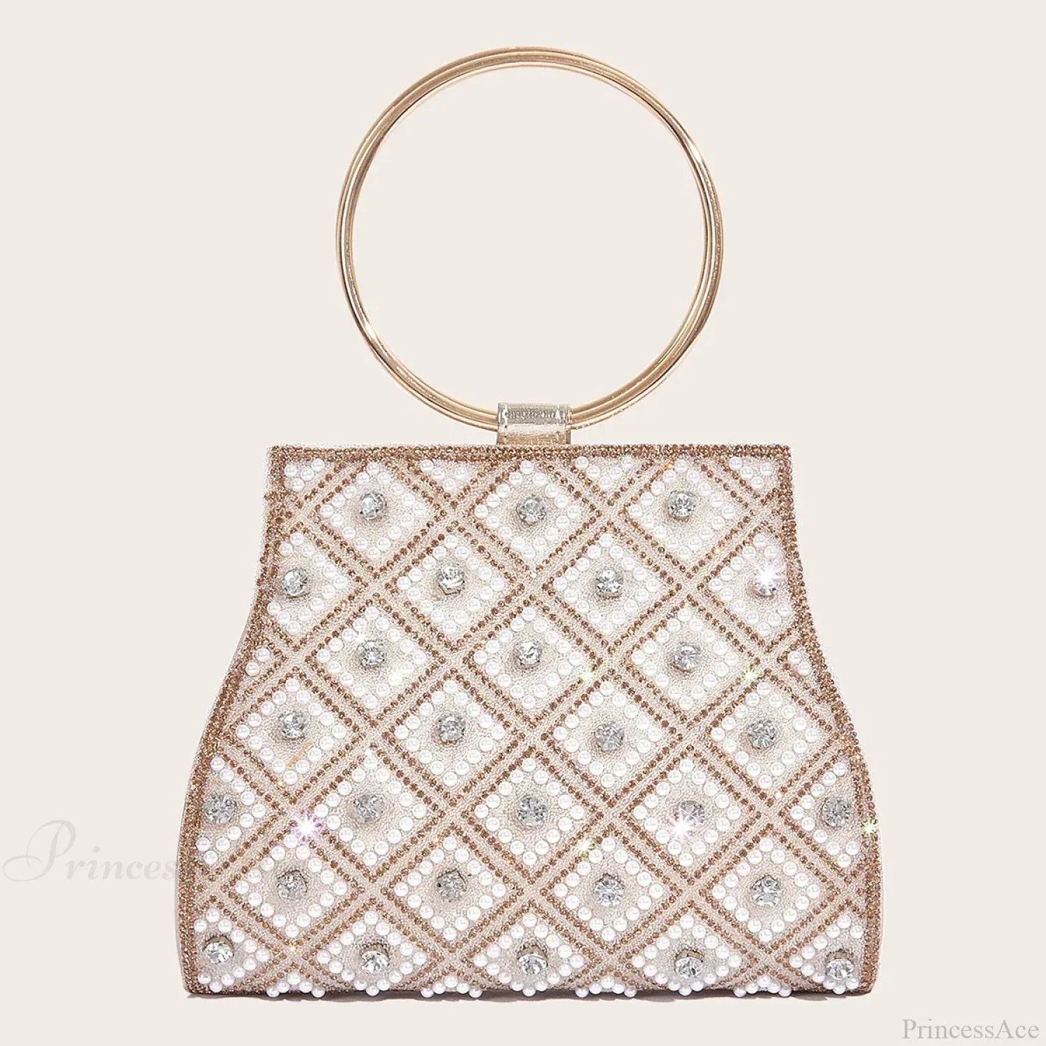 PU Rhinestone Clutch Bag for Women Party Wedding Fashion