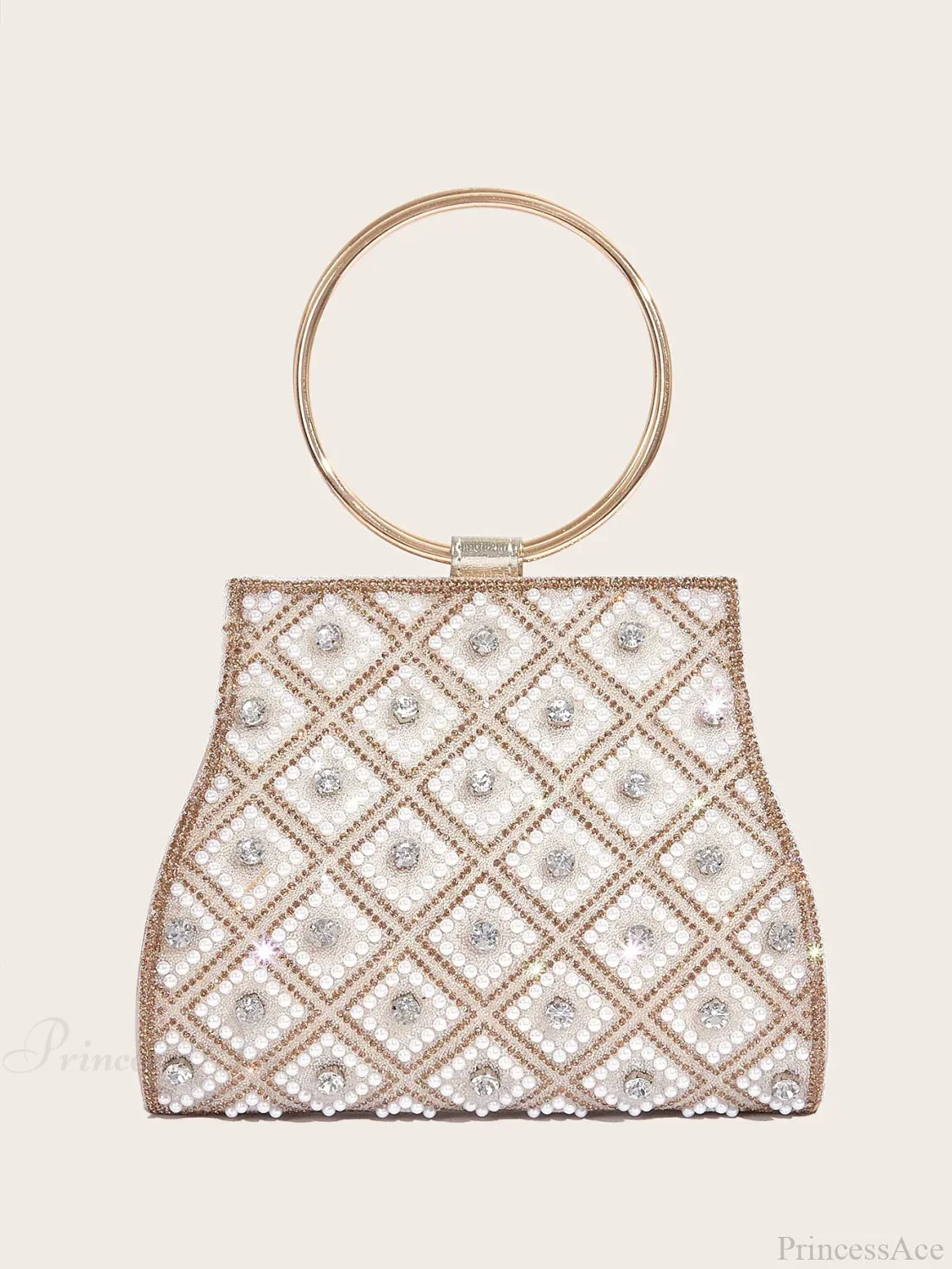 PU Rhinestone Clutch Bag for Women Party Wedding Fashion