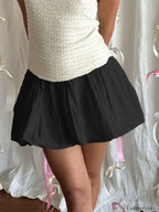 Puffy Bud A-Line Skirt