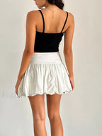 Puffy Bud A-Line Skirt