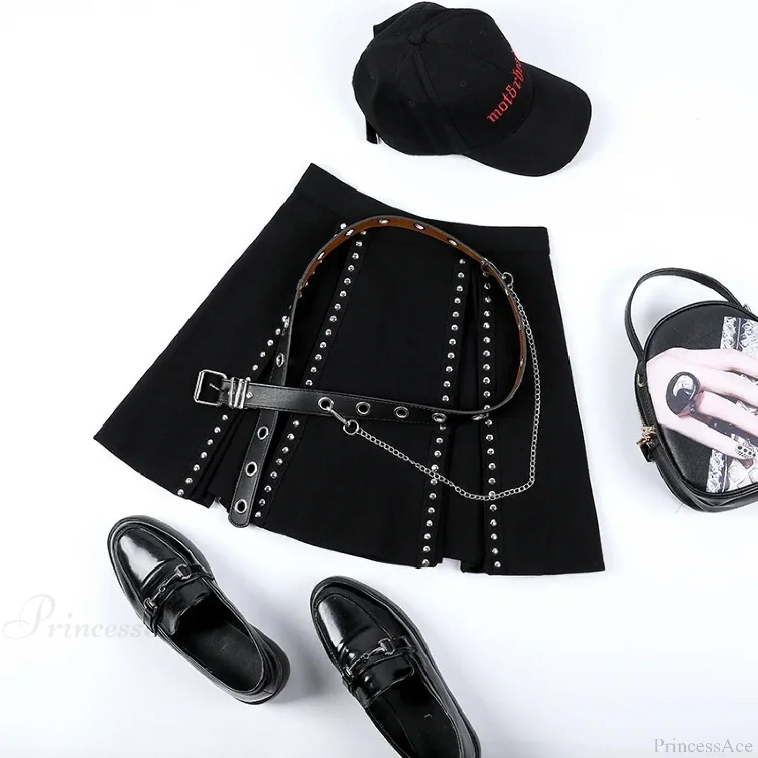 Punk Stud Retro Harajuku Skirt