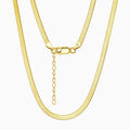Sided Snake Flat Chain Necklace in Sterling Silver 3MM