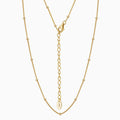 Quiet Luxury Tiny Bead 1MM Sterling Silver Curb Chain Necklace