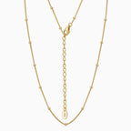 Quiet Luxury Tiny Bead 1MM Sterling Silver Curb Chain Necklace