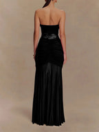 Rebecca Backless Off Shoulder Maxi Dress