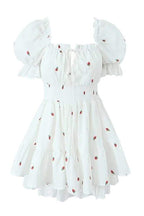 Judith Effortless Printed Mini Dress with Puff Sleeves Premium Wardrobe Essential