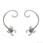 Rebellious Dark Scorpion Metallic Serpent Clip Earring