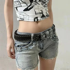 Rebellious Dark Skull Hand Leather Belt