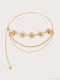 Rebellious Dark Urban Layered Waist Chain Belt