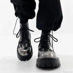 Rebellious Platform Ankle Gothic Motorcycle Boot