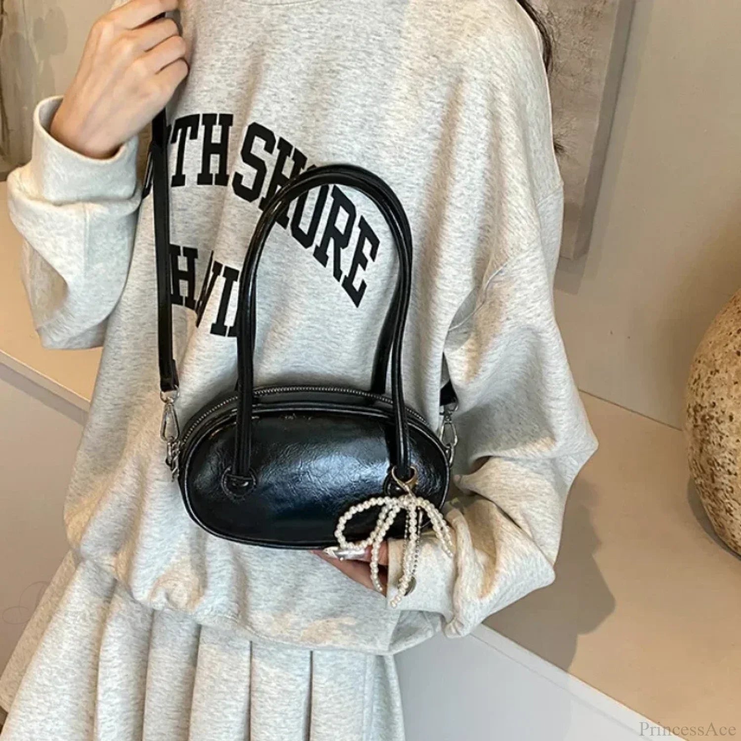 Red Casual Korean Style Underarm Shoulder Bag