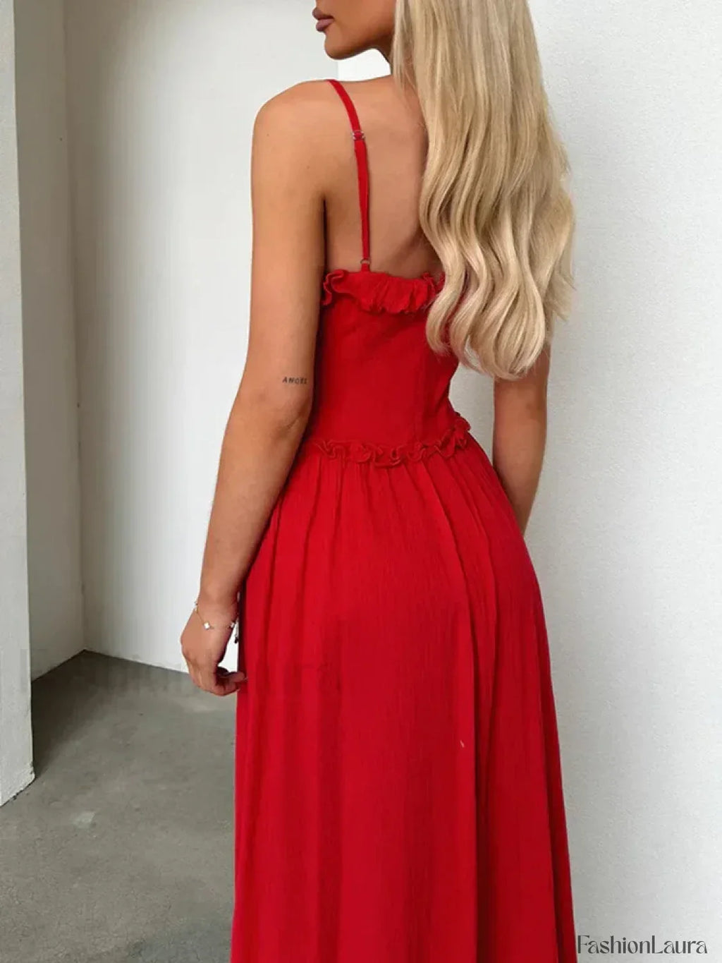 V-Neck Camisole Midi Dress