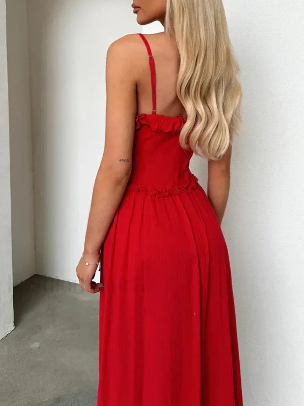 V-Neck Camisole Midi Dress