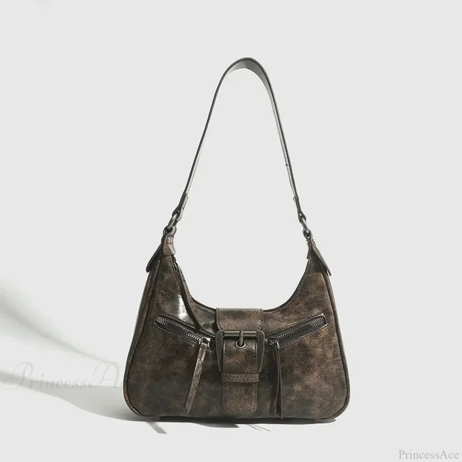 Retro Belt Design PU Leather Shoulder Bag